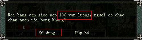 Giao diện rời Bang hội